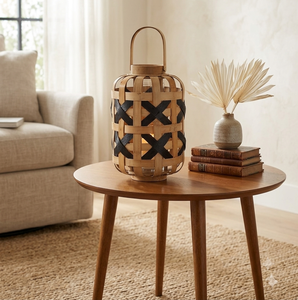 <b>Bamboo</b> Woven Cylindrical <b>Lantern</b> Handmade Eco Friendly Home Decoration Candle Holder Handmade <b>Bamboo</b> Lamp Shade Coastal Resort - Product Image 3