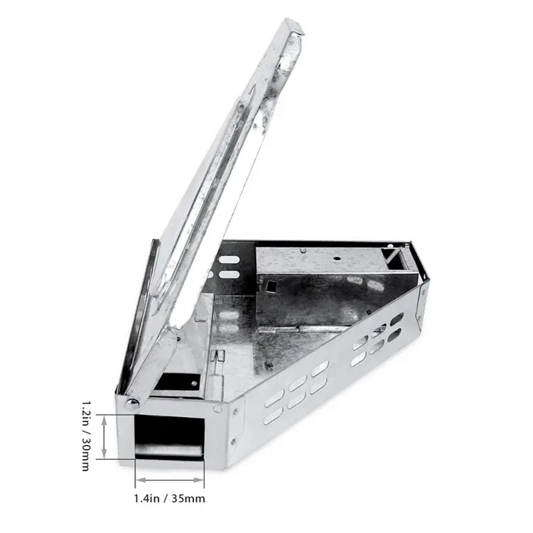 ソリッド & クリアリッドメタルトライアングルラットキャッチボックスヒューマンノーキルマルチライブキャッチマウストラップバスザッパー付きコーナーマウストラップ