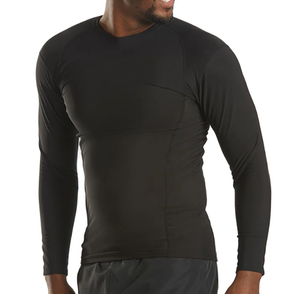 <b>Black</b> Design Digital Print Rash Guard Breathable Athletic <b>Compression</b> Wear UPF50+ 220g Low MOQ Competitive Factory - Product Image 5