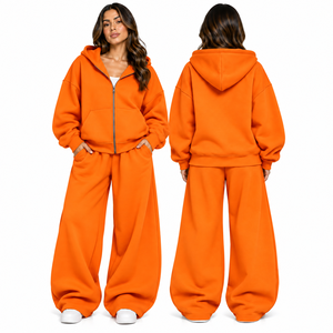 Ensemble de survêtement d'hiver oversize pour femme, taille haute, avec grandes poches, pour le sport et les loisirs, style streetwear, avec sweat à capuche - Product Image 4