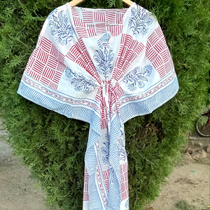Vestido Largo Kaftan de Algodón Puro para Verano, Estilo Indio, Cómodo para la Playa, Ropa Casual de Algodón Kaftan a Precio de Mayoreo - Product Image 1