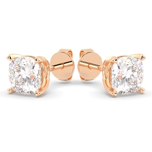 REYES Latest Design 925 Sterling <b>Silver</b> Cushion Cut 2.24 Carat Moissanite Screw Back Stud <b>Earrings</b> For Women Fine Jewelry - Product Image 2
