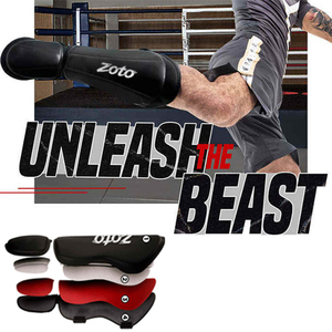 Protège-tibias de Muay Thai antichoc avec protection du cou-de-pied, protège-jambes antidérapants pour le MMA, fournisseur en gros - Product Image 5