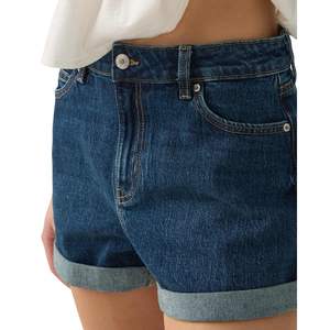 กางเกงยีนส์ขาสั้นเอวสูงทรงวินเทจสำหรับผู้หญิง สั่งทำขายส่ง ซักแบบวินเทจ สไตล์ลำลองสำหรับฤดูร้อน - Product Image 3