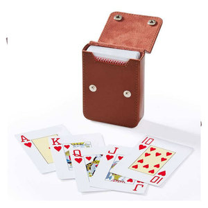Étui à cartes à jouer double personnalisé en cuir véritable pour jeu de poker - Product Image 1