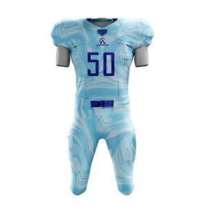 Tenue d'équipe de football américain en polyester extensible, durable, légère et confortable pour les matchs - Product Image 1