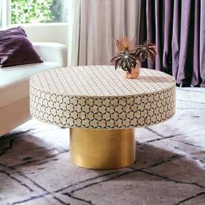 Eco-Friendly Handmade Modern Bone Inlay Round Coffee <b>Table</b> for Luxury Home Decor at Low Cost By CRFAT ZONE EXPORT - Product Image 1
