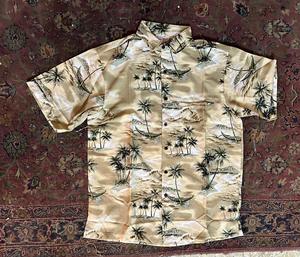 เสื้อเชิ้ตแขนสั้นลำลองสไตล์ฮาวายสำหรับผู้ชาย ลายใบไม้เขตร้อน สีดำเขียว เหมาะสำหรับใส่ในช่วงฤดูหนาว ระบายอากาศได้ดี เป็นมิตรกับสิ่งแวดล้อม ผ้าทวิล 100% - Product Image 1