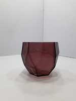 Vase en verre géométrique moderne, violet, octogonal, décoration de table, design unique