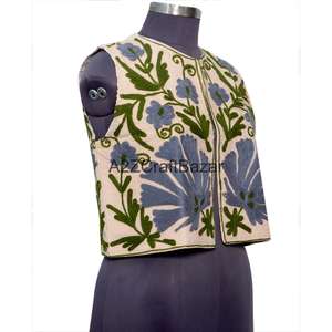 Veste en coton imprimé floral Cotrise pour femmes A2ZCraftBazar, tissu respirant vintage, logo au dos, manches courtes, printemps, automne, hiver - Product Image 3