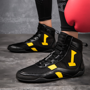Chaussures de boxe à cheville rembourrée pour séances de sparring longues et sans douleur, avec soutien de la voûte plantaire, orthopédiques professionnelles - Product Image 6