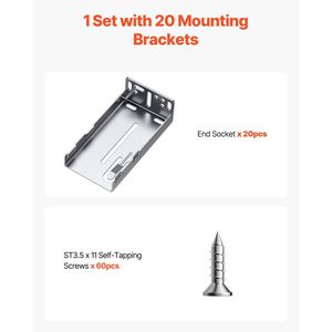 10 Pares de Rieles para Cajones de Alta Resistencia con Rodamientos de Bolas de 100 LBS, Soporte Lateral para Cajones de Gabinete, 100% Nuevo y Auténtico - Product Image 5