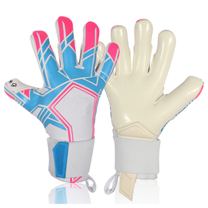 ถุงมือผู้รักษาประตูคุณภาพพรีเมียม ออกแบบลายพิมพ์แบบซับลิเมชั่นตามสั่ง ระบายอากาศได้ดี ผลิตจากยางลาเท็กซ์ ป้องกันการลื่น สำหรับการฝึกซ้อมมืออาชีพ - Product Image 6