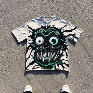 Camiseta de Hombre de Algodón 100% Personalizada de Alta Calidad con Estampado de World Creates Monsters, Cuello Redondo, Manga Corta, Estilo Urbano, 320g - Product Image 6