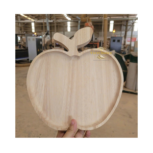 Plateau de service en bois avec poignées, vaisselle écologique pour l'exportation, vente en gros - Product Image 4