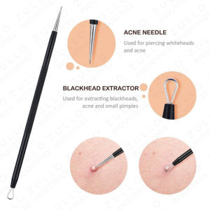 Extracteur professionnel de points noirs et de comédons en acier inoxydable pour soins de beauté et personnels - Product Image 5
