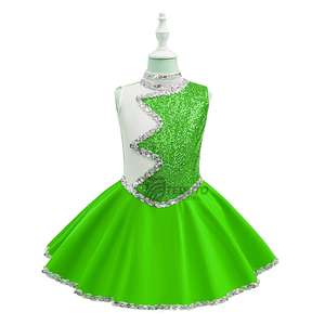 Tenues de cheerleading pour enfants en gros, uniformes de danse personnalisés à sequins pour spectacles, tenues de cheerleading scintillantes, vêtements OEM - Product Image 1
