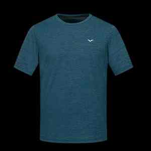 Camiseta de manga corta con cuello redondo para hombre, estilo básico, color sólido, antiarrugas, transpirable, de punto, corte regular. - Product Image 1