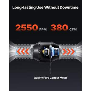 Ventilador de conducto en línea silencioso de 6 pulgadas, 380 CFM, potente motor de CA, ventilación para carpas de cultivo interiores, sótanos e industria - Product Image 4