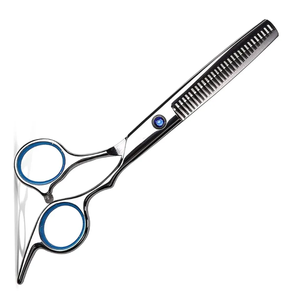 Tijeras Profesionales de Acero Inoxidable Ligeras, Negras y Rojas, con Punta Afilada, para Estilizar el Cabello, para Salón de Belleza, para Cortar y Entresacar Cabello - Product Image 2