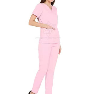 High Quality Nursing <b>Scrub</b> <b>Set</b> for Women Comfortable Medical Apparel for Hospital Staff Simple Women Medical Uniform - Product Image 3