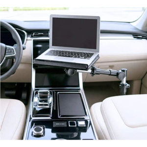 Support de voiture en aluminium pour ordinateur portable, fixation sur rail de siège, sans perçage, articulation à dents télescopique, charge maximale 4 kg - Product Image 5