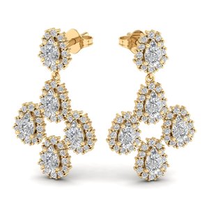 REYES Hot Sale 925 Sterling Silver Pear Cut VVS Moissanite Dangle Drop Earrings Luxury Wedding Engagement Fine Jewelry for Women - Product Image 6