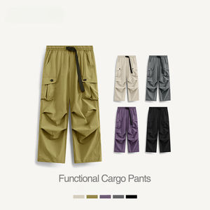 Pantalon cargo homme sur mesure OEM, taille élastique, décontracté, avec poches, style jogger, Haus Industries - Product Image 3