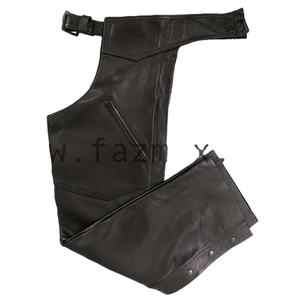 PANTALON EN CUIR PERSONNALISÉ MOTO STYLE UNI CHAP NOIR MARRON VÊTEMENTS DE SPORT - Product Image 2