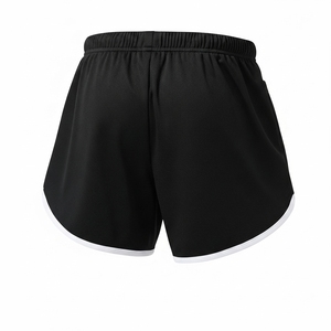Shorts de pickleball sportifs pour femmes à taille haute élastique, avec bordure contrastante, respirants, légers, imprimés numériquement, en polyester tricoté - Product Image 4