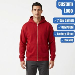 Men's Heavyweight Full <b>Zip</b> Hoodie Winter Collection OEM ODM Private Label Clothing Manufacturer - Product Image 1