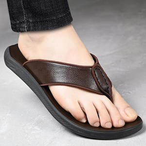 Sandalias de Verano para Hombre, Modernas, de Cuero Genuino, con Suela Antideslizante, Casuales para Exteriores - Product Image 3