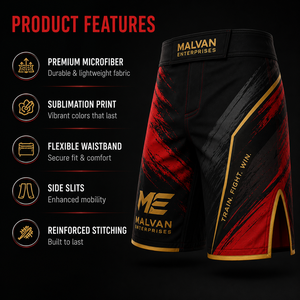 Custom <b>Grappling</b> BJJ MMA <b>Shorts</b> Quick Dry Sublimation Printed 100% Polyester for Training - Product Image 4