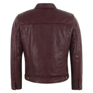 Custom 100% Genuine Napa <b>Leather</b> Dave Bautista Inspired <b>Leather</b> <b>Jacket</b> Mens <b>Retro</b> Shirt Style Soft <b>Leather</b> Trucker <b>Jacket</b> - Product Image 2