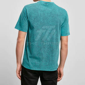 Camisetas de hombre con diseño moderno, 100% algodón, lavado ácido, color sólido, talla adulta, corte holgado, estampadas, para hombre. - Product Image 2