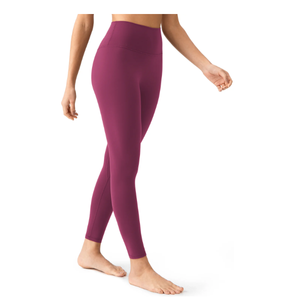 Leggings de Yoga Elásticos de Cintura Alta, Tejido Básico, para Gimnasio, Fitness y Running, Diseño Sólido para Mujer, por ECHO EDGE APPAREL - Product Image 3