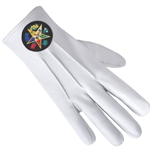Export Quality OES Leather Formal <b>Gloves</b> with Black Decorative Patch - Product Image 2