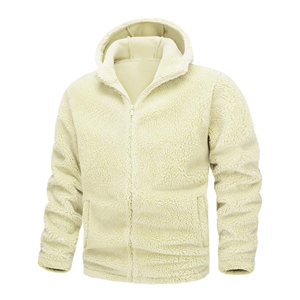 Sweat à capuche chaud en polaire Sherpa pour homme et femme, personnalisé, doux, en peluche, avec fermeture éclair, style décontracté, streetwear, vêtement d'extérieur brodé - Product Image 1