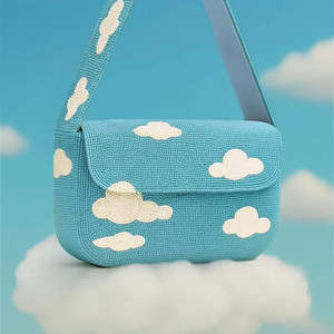 Bolso de Mano de Lino Bordado a Mano, Casual, de Lujo, para Viaje, con Asa Tipo Baguette, Colorido, Resistente, Accesorio de Moda Diaria - Product Image 3