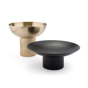 Bols de service de luxe en métal de qualité supérieure, revêtement poudré noir et plaqué or de haute qualité, articles de cuisine pour la maison. - Product Image 1