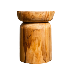 ARTERRA Premium Warehouse and Hotel Venue Rustic Teak Natural Cylinder <b>Stool</b> Handcrafted Teak Furniture Craft - Product Image 1