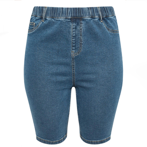 กางเกงยีนส์ขาสั้นวินเทจขายส่งสำหรับผู้หญิง กางเกงยีนส์ขาสั้นฟอกสี กางเกงขาสั้นสีซีดจาง ใส่สบายๆ ในฤดูร้อน จำหน่ายส่งจำนวนมาก - Product Image 6