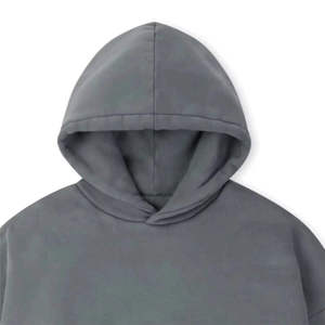 Sweat à capuche pour femme 360 GSM en polyester/coton, délavé à l'acide, avec badge et sequins, à épaules tombantes, style streetwear uni, hiver, personnalisable avec logo OEM - Product Image 3