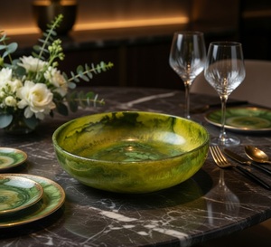 Modern Design Resin Bowl Home Hotel Party Use Eco-Friendly Dishwasher Safe Custom Logo Polished Direct Factory Sale Resin Bowl - Product Image 3