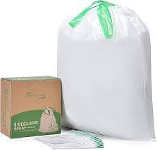 ถุงขยะแบบมีเชือกผูก ยี่ห้อ TIEN DUC PLASTIC ขนาดใหญ่ สำหรับงานทางการแพทย์ ผลิตจาก HDPE ย่อยสลายได้  แบบมีฐานก้น  ขนาด 39 แกลลอน หนา 2.0 มิล - Product Image 3