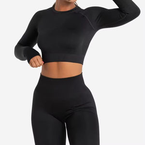 Ensemble de sport pour femme de haute qualité avec taille élastique, comprenant un legging froncé et un soutien-gorge, idéal pour le yoga, l'entraînement, le sport et le fitness - Product Image 6