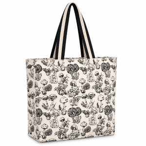 Bolsa de Tela de Algodón con Estampado de Hongos en Color Blanco Natural, 300 GSM, 40x40x15cm, Logotipo Personalizado, Venta al Por Mayor, OEM, Marca Privada, Reutilizable, para Regalo - Product Image 2