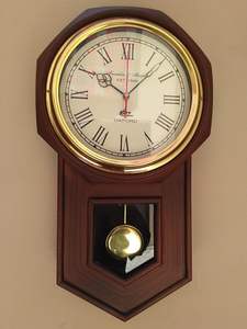 Silent Large Decorative Battery Operated Non Ticking Analog Retro <b>Wall</b> <b>Clock</b> Inch Brown - Product Image 4