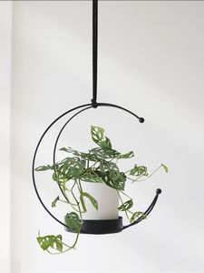 Pot de fleurs suspendu décoratif en fer pour balcon, terrasse, jardin, maison, bureau, intérieur, extérieur, verdure - Product Image 4