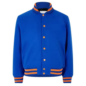 Veste universitaire de haute qualité avec broderie de logo personnalisée, veste de baseball pour homme, fermeture OEM, veste bomber d'hiver - Product Image 1